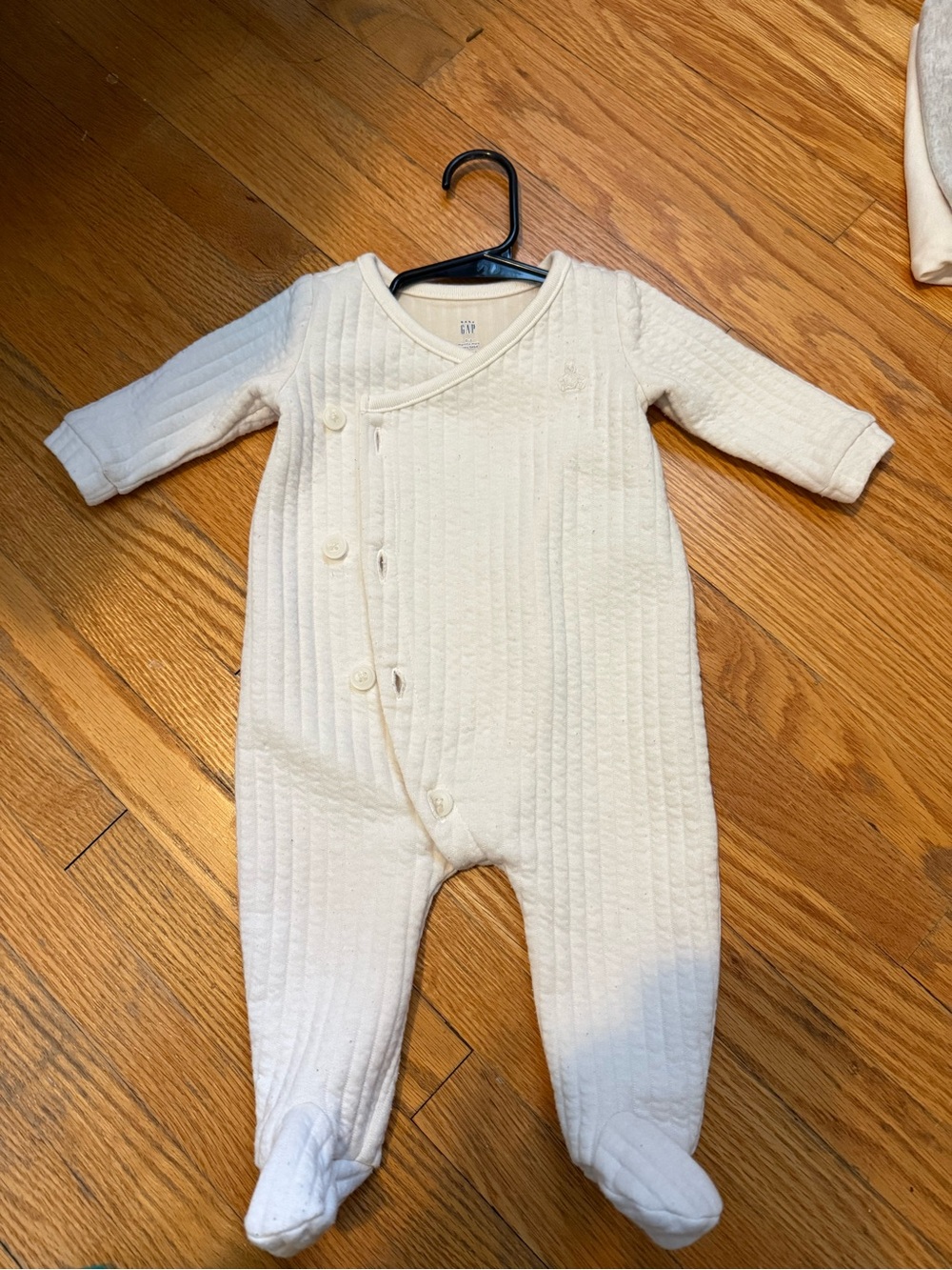 BABY GAP Cream Quilted Footed One-Piece Bunting Suit